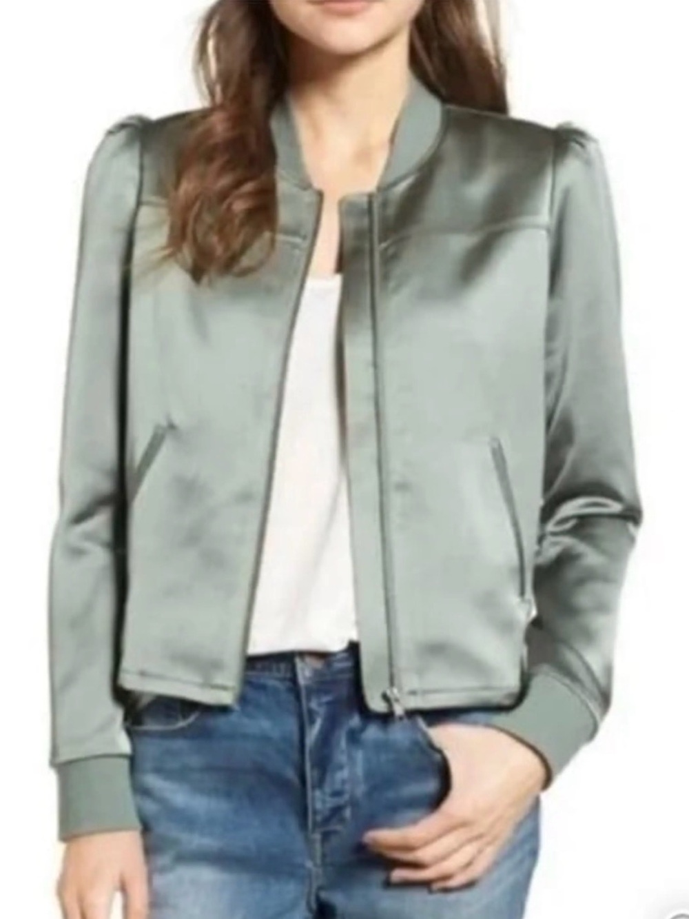 Hinge Satin bomber Jacket